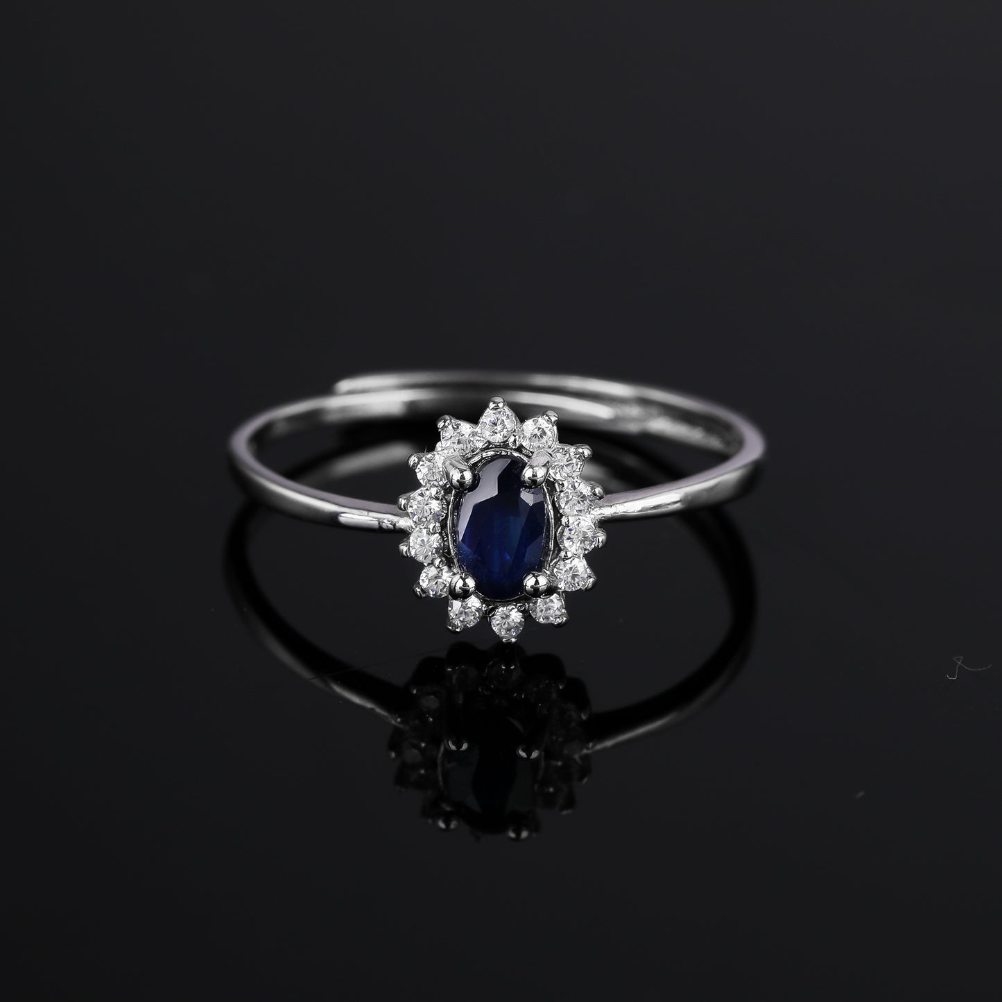 S925 Silver Sapphire Ring YF-R076