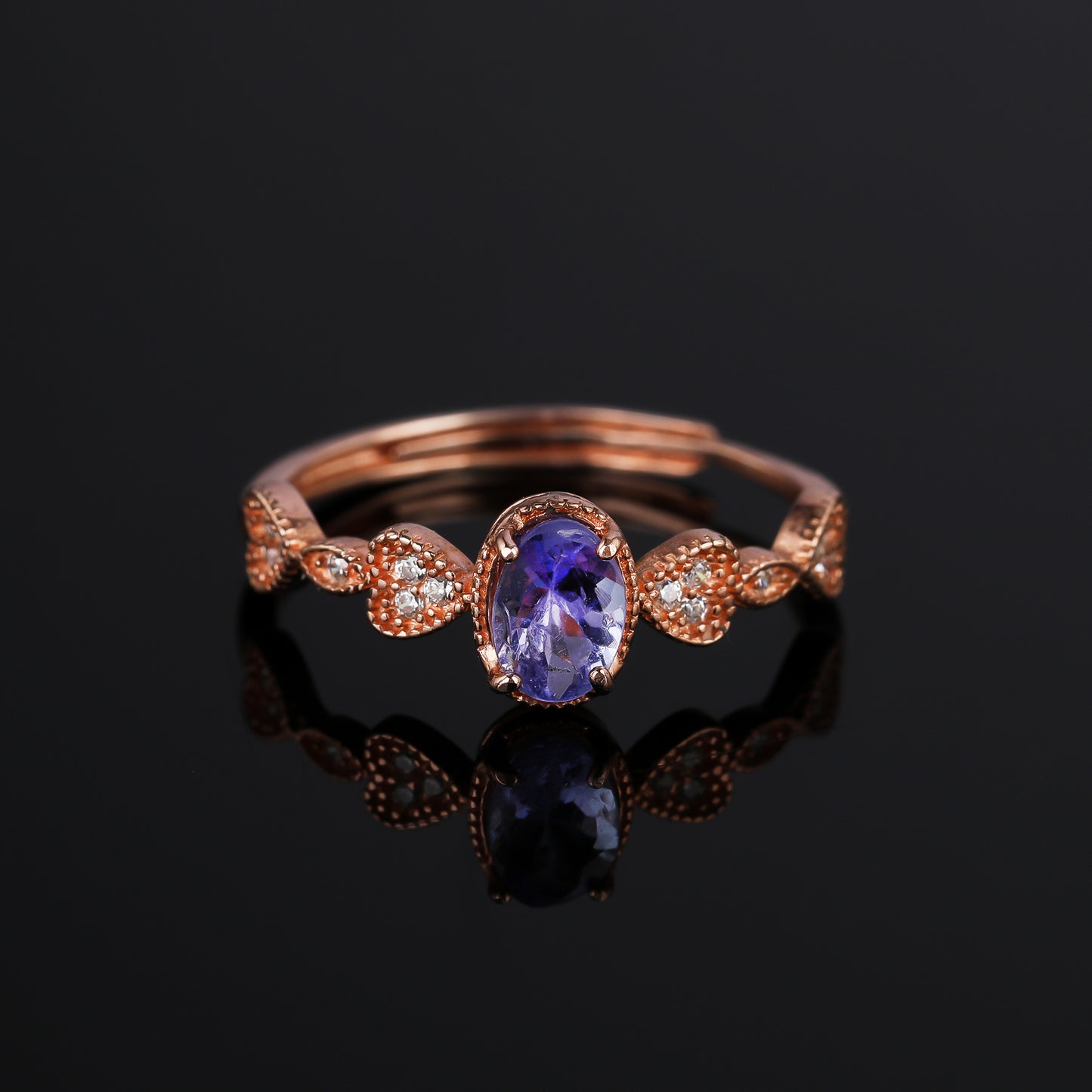 S925 Silver Tanzanite Ring LJL-R081