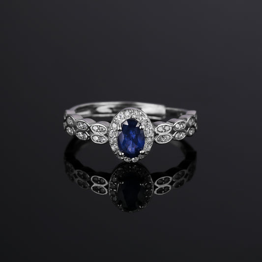 S925 Silver Sapphire Ring YF-R075