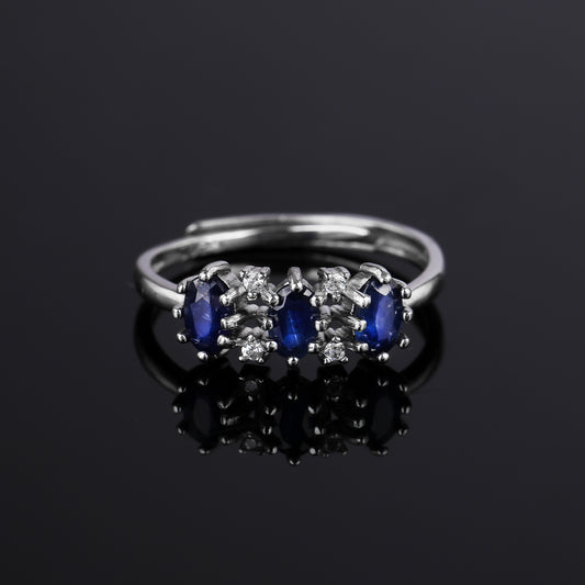 S925 Silver Sapphire Ring YF-R077