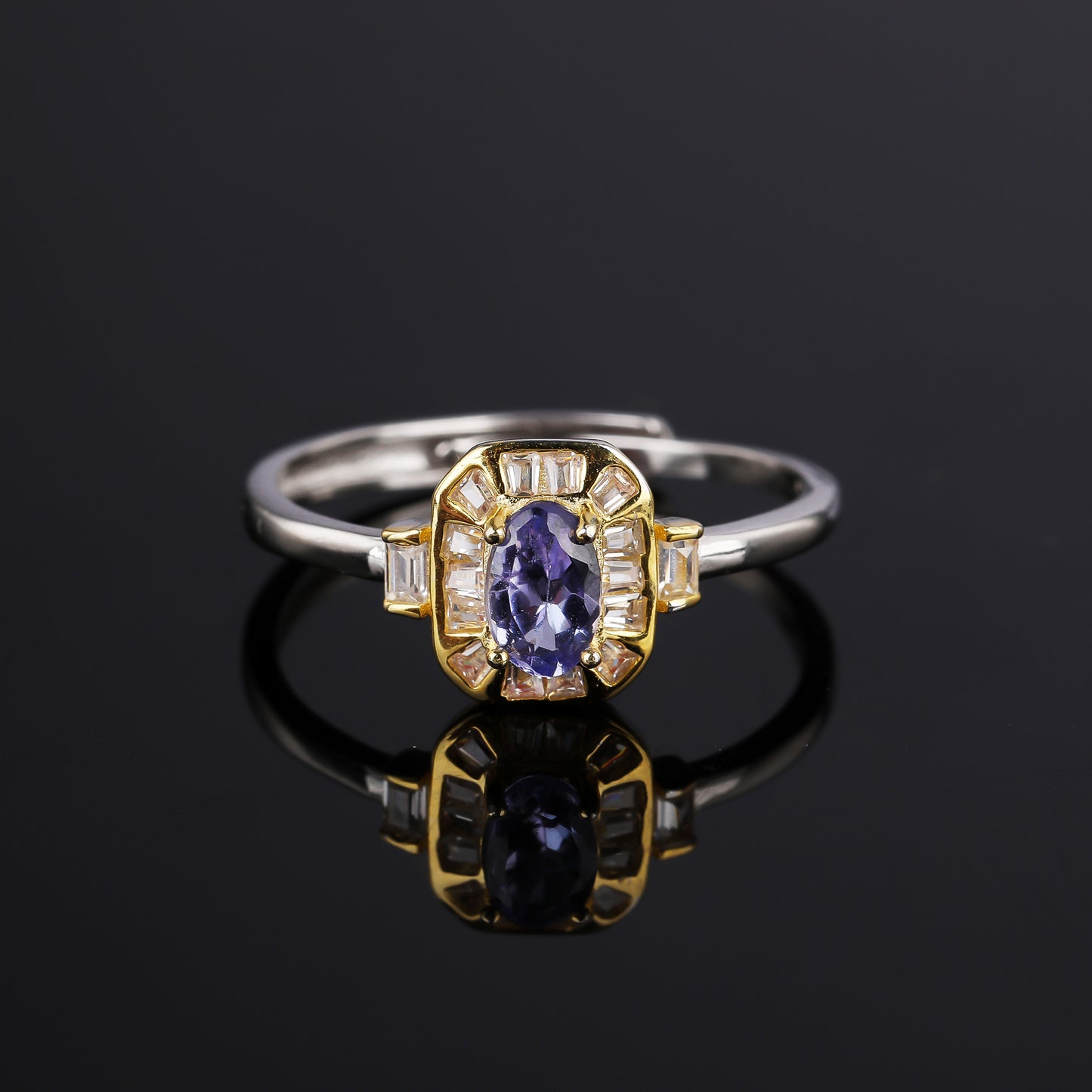 S925 Silver Tanzanite Ring JSY-R084