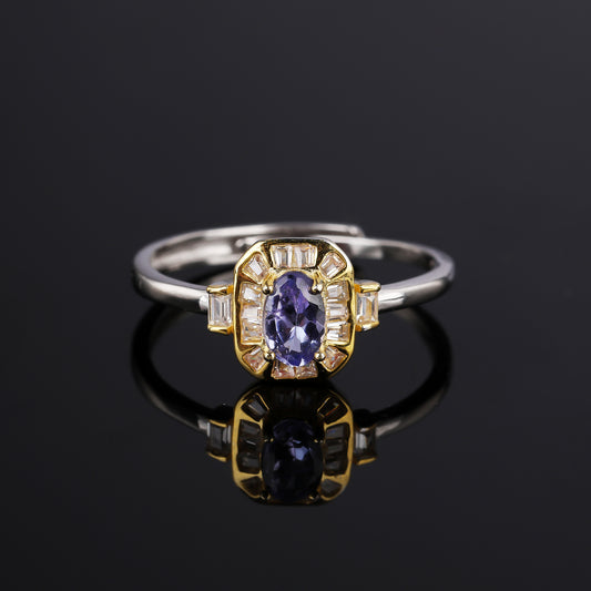 S925 Silver Tanzanite Ring JSY-R084