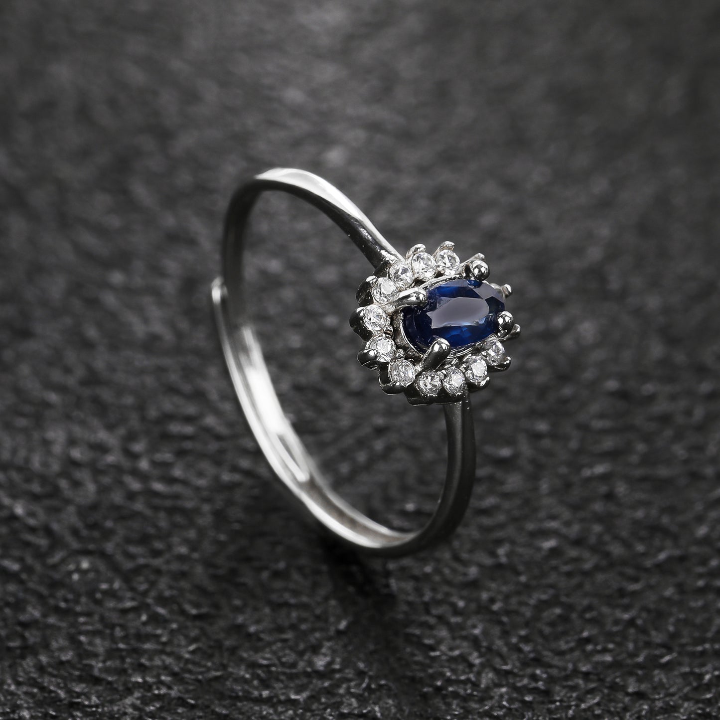 S925 Silver Sapphire Ring YF-R076