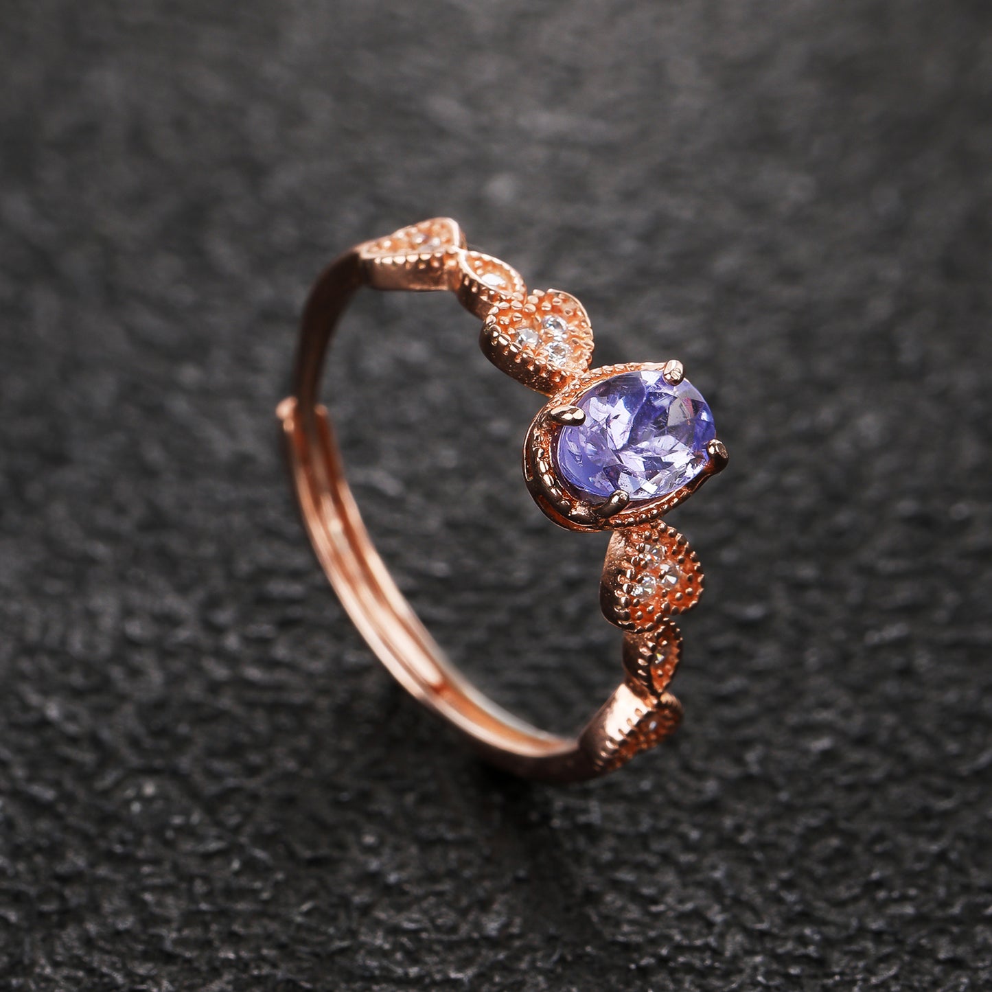 S925 Silver Tanzanite Ring LJL-R081