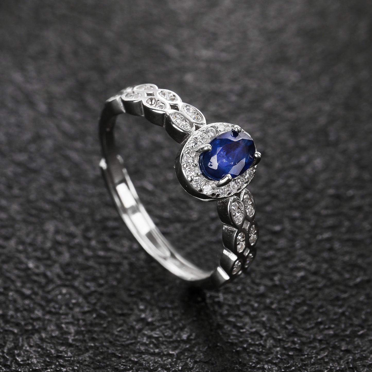 S925 Silver Sapphire Ring YF-R075