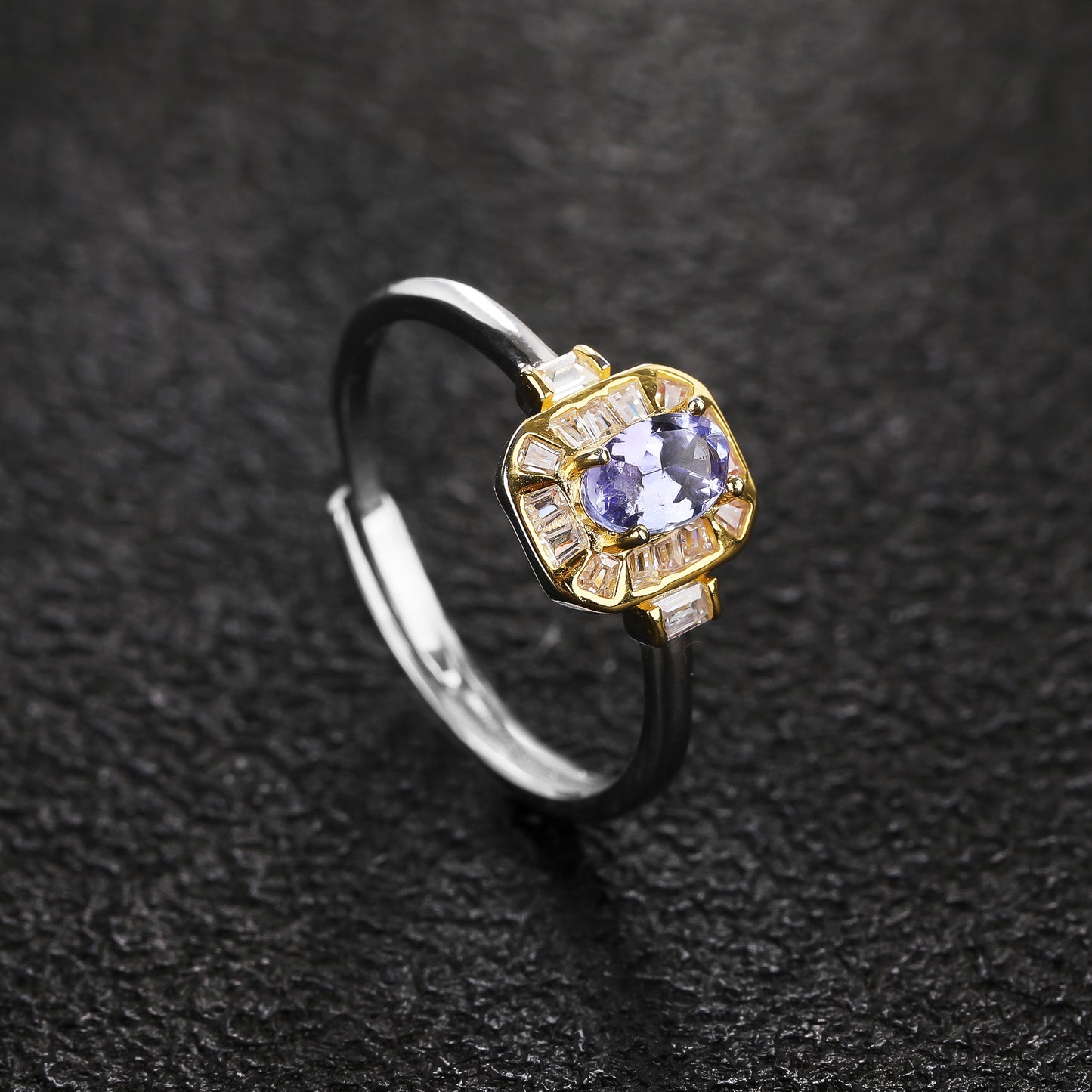 S925 Silver Tanzanite Ring JSY-R084