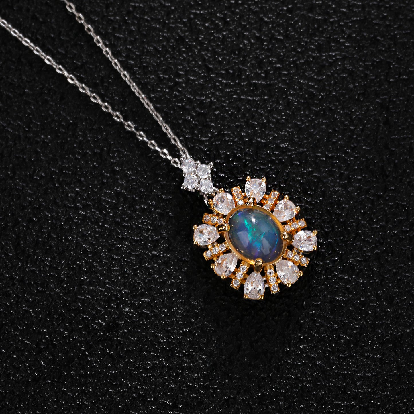 S925 Silver opal Pendant LJL-P052