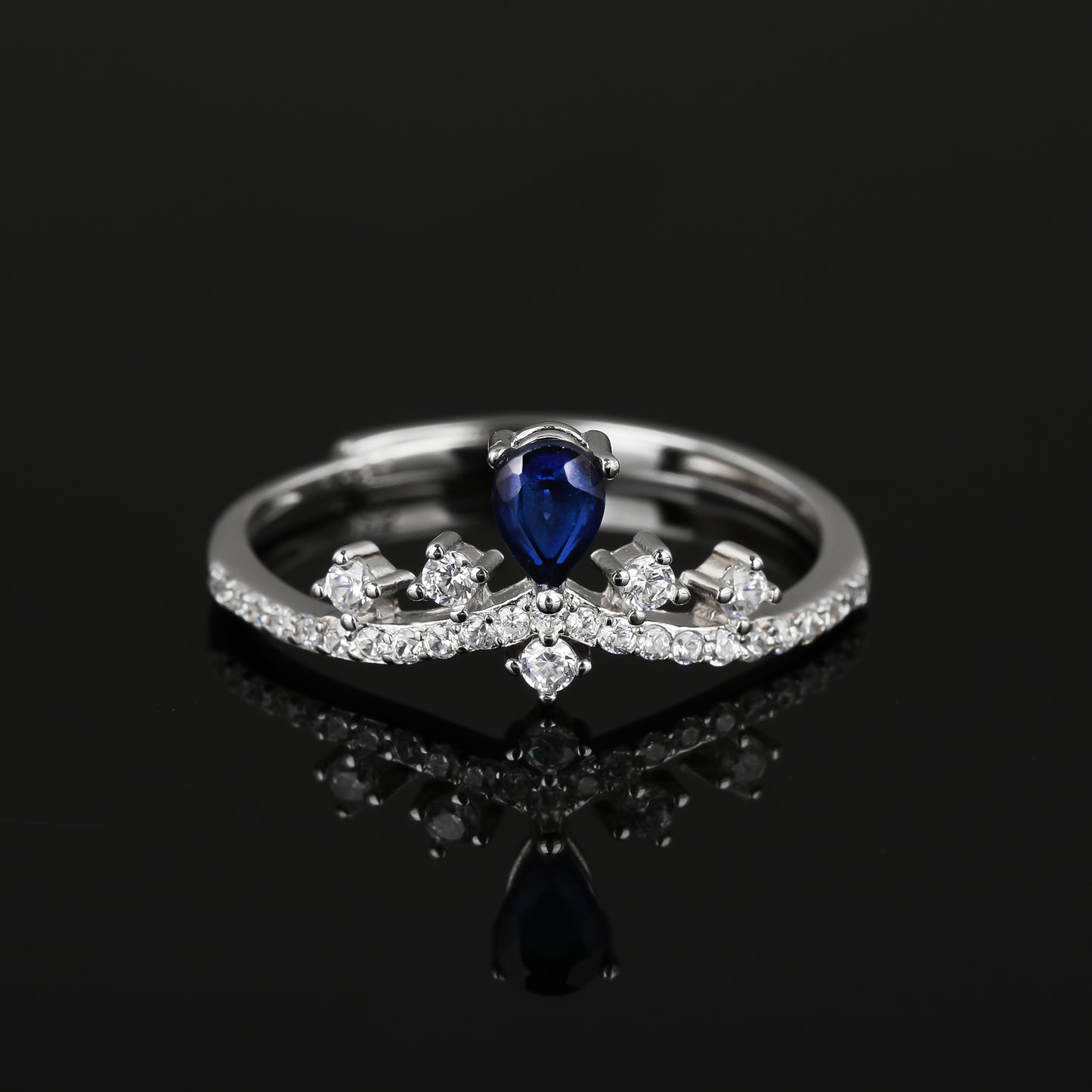 S925 Silver Sapphire Ring ZS-R092