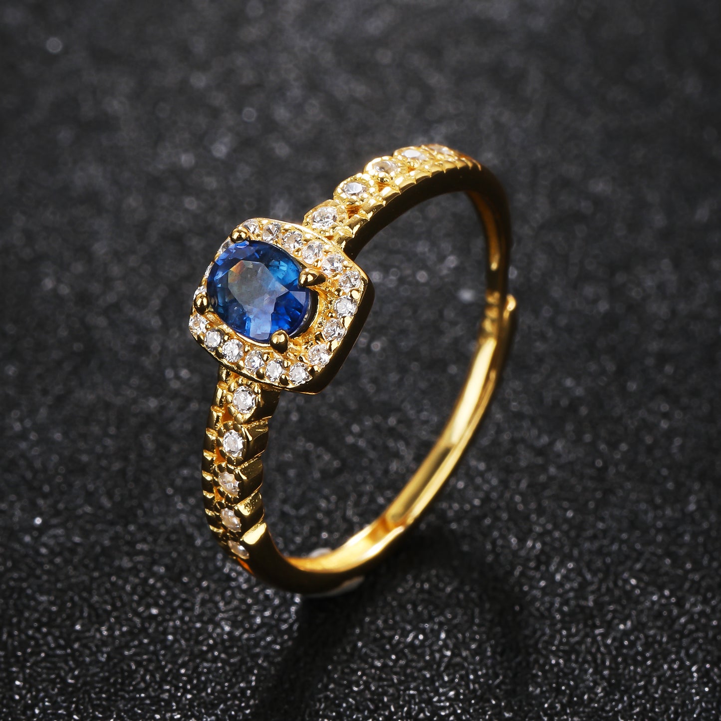 S925 Silver Sapphire Ring ZS-R094