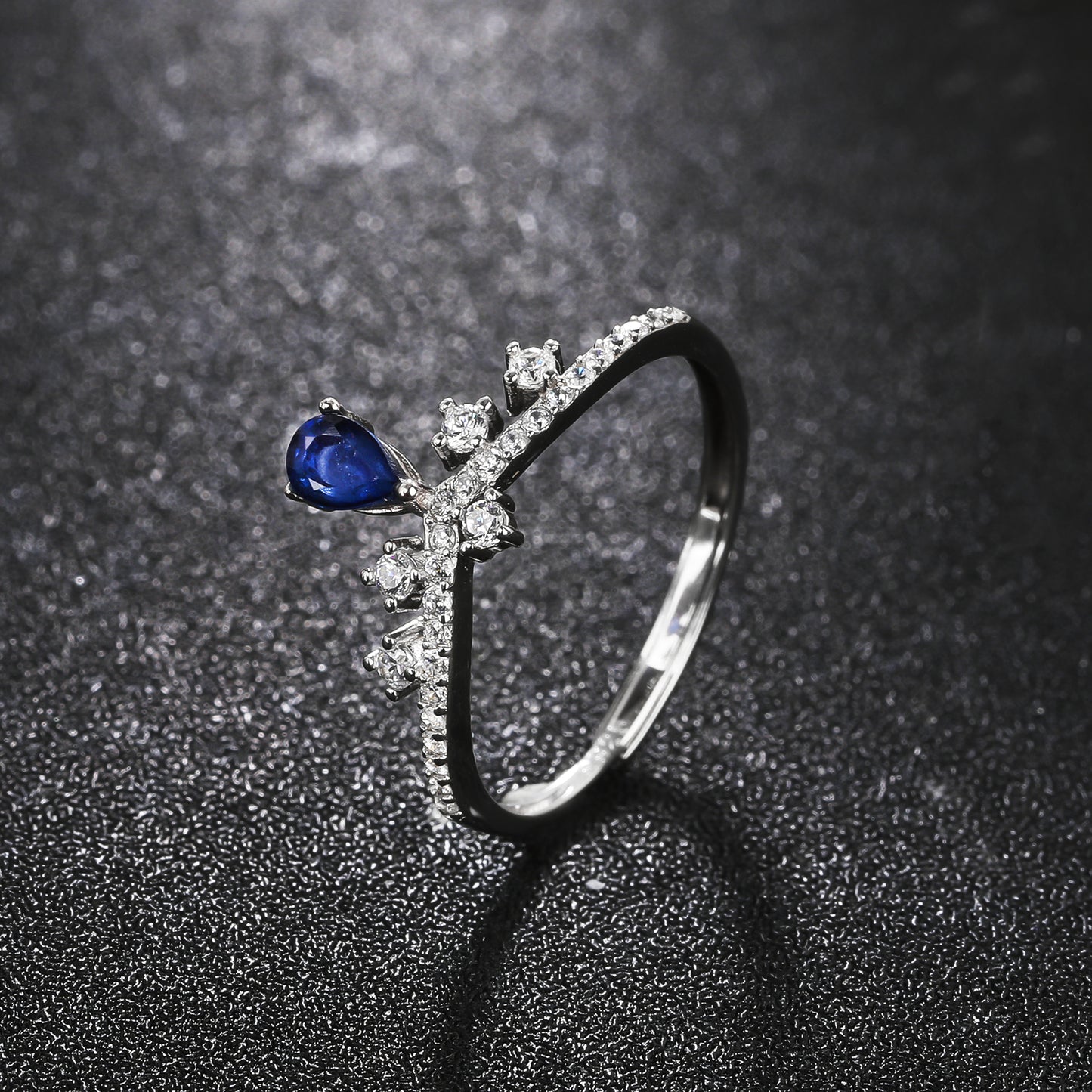 S925 Silver Sapphire Ring ZS-R092