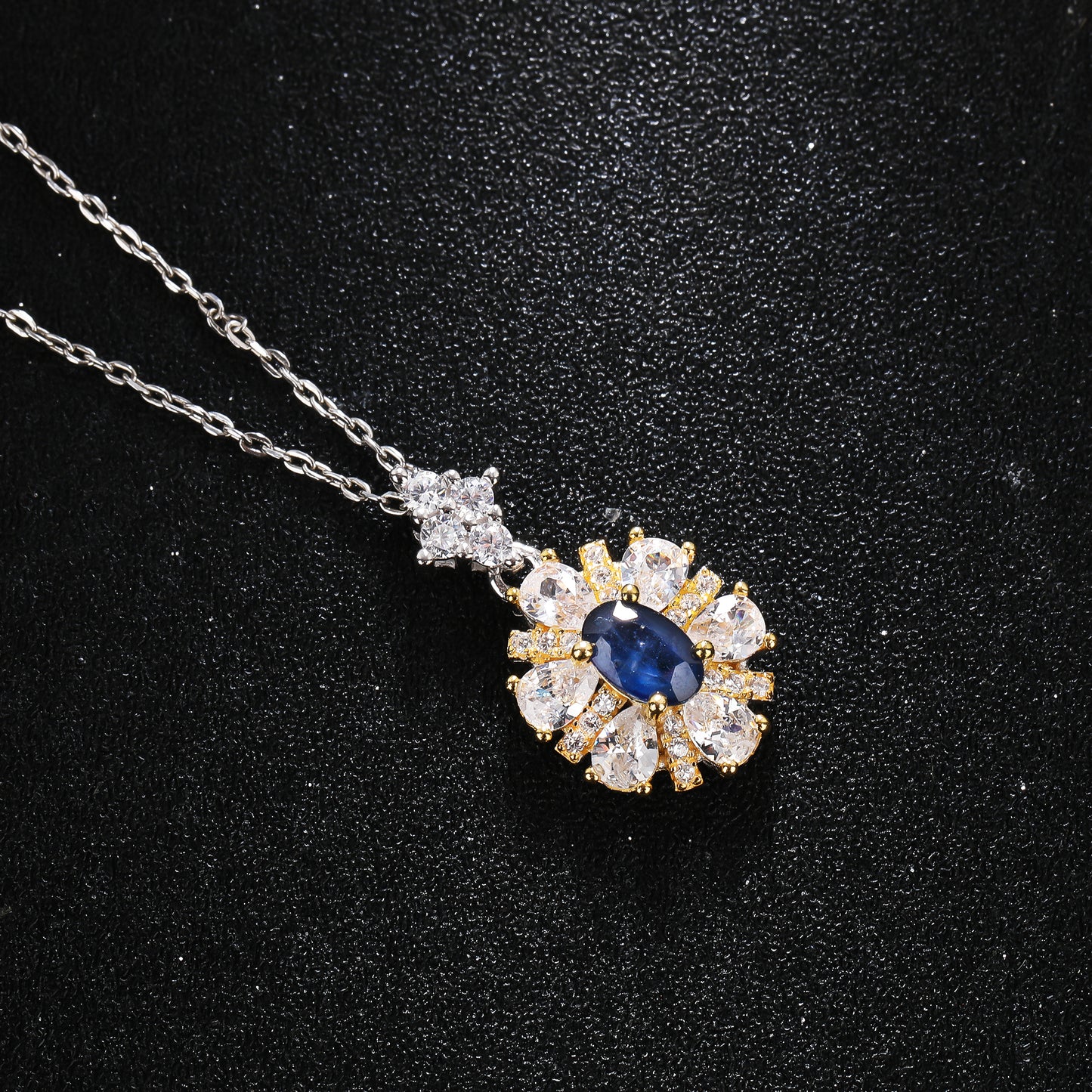 S925 Silver Sapphire Pendant JSY-P057