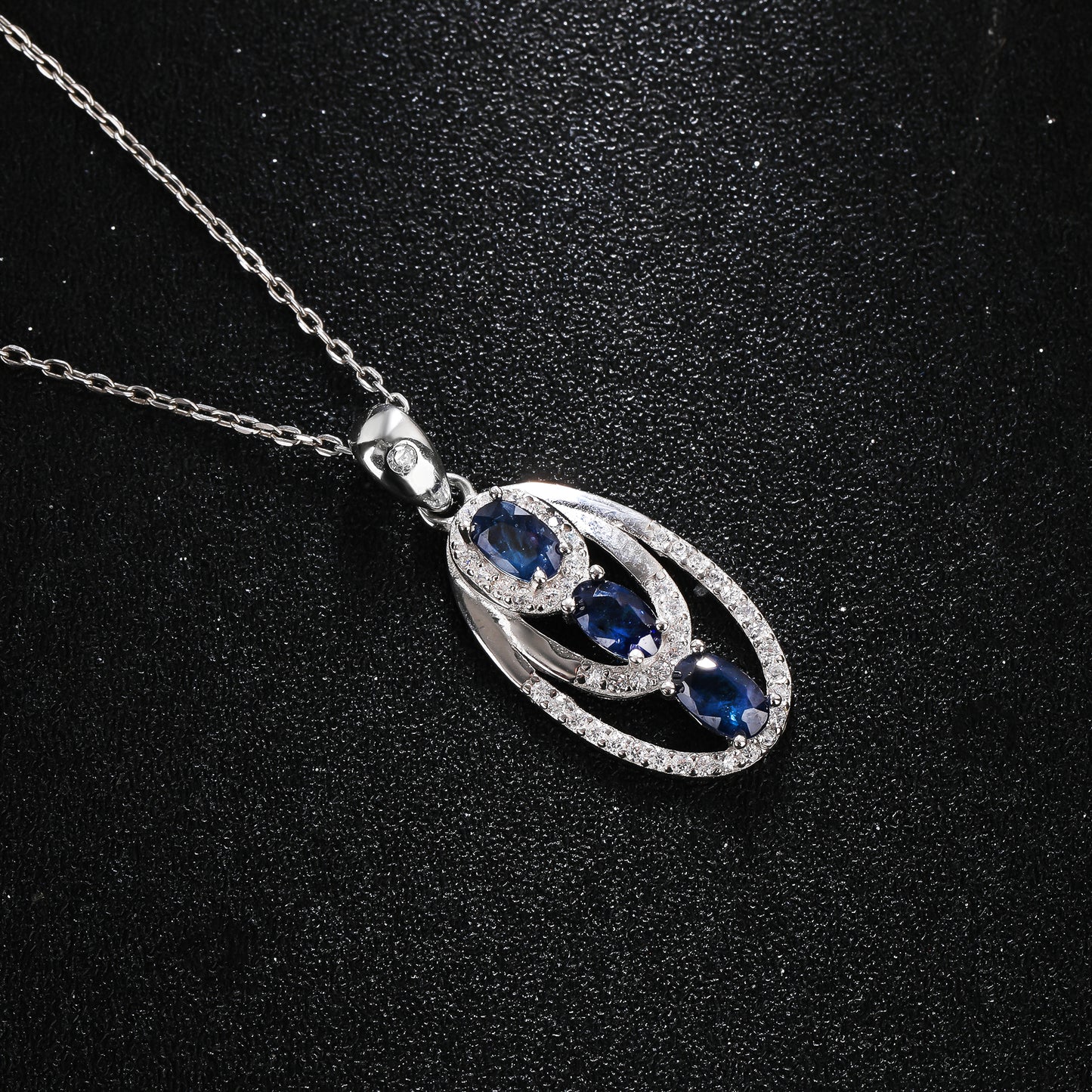 S925 Silver Sapphire Pendant JSY-P058