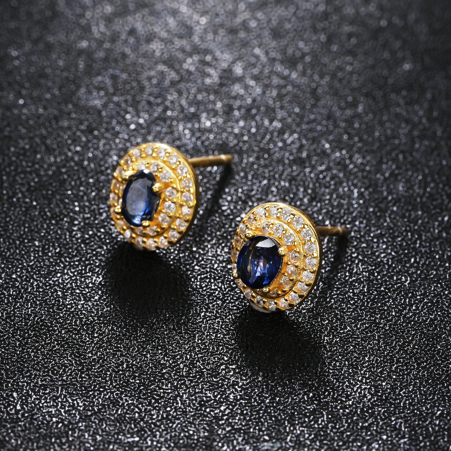 S925 Silver Sapphire Earrings ZS-E035