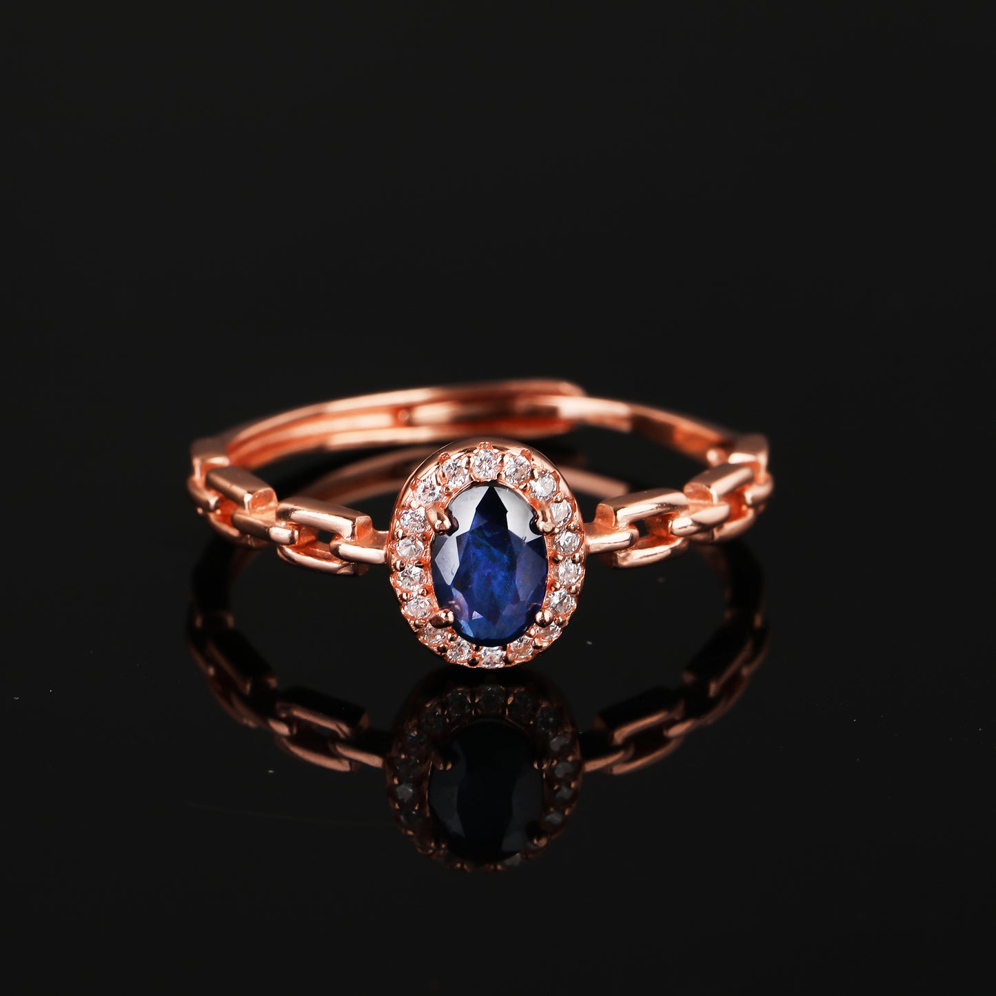 S925 Silver Sapphire Ring LJL-R102