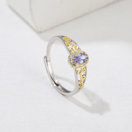 S925 Silver Tanzanite Ring JSY-R083