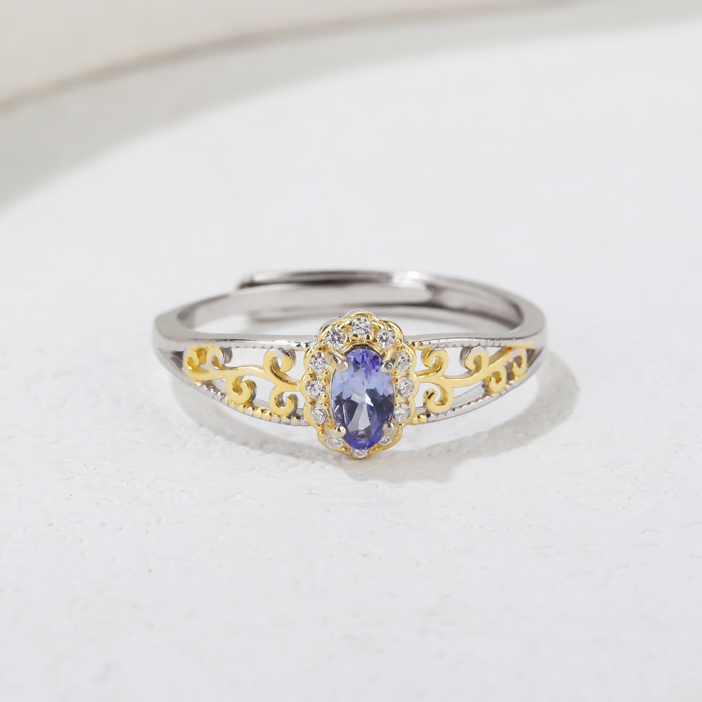 S925 Silver Tanzanite Ring JSY-R083