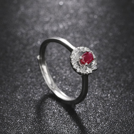 S925 Silver Ruby Ring JSY-R085