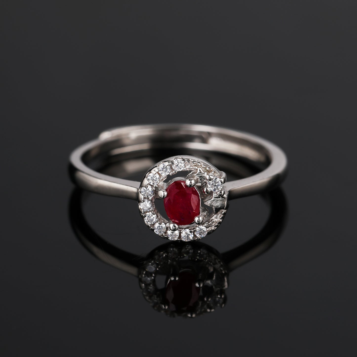 S925 Silver Ruby Ring JSY-R085