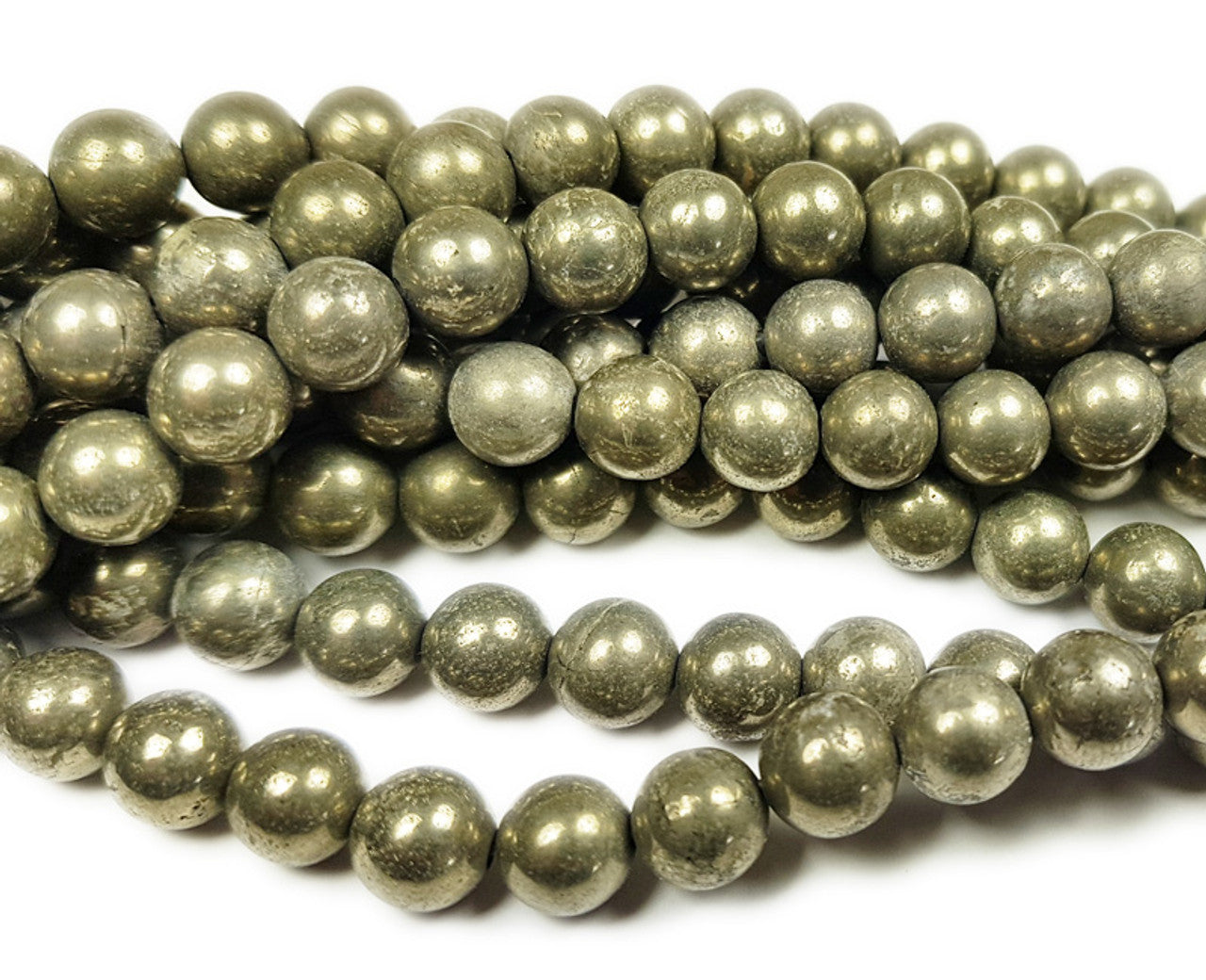 Natural Natural Pyrite Dark Gold Color Bead Healing Energy Gemstone Loose Bead DIY Jewelry Making AAA Quality 6mm 8mm 10mm