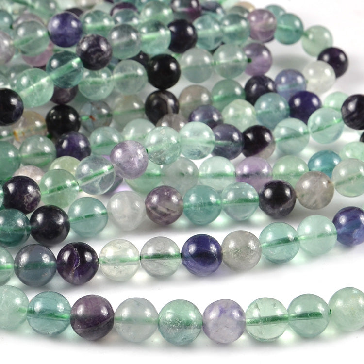 Natural Fluorite Round Beads Energy Gemstone Loose Beads For DIY Jewelry Making Design AAA Quality