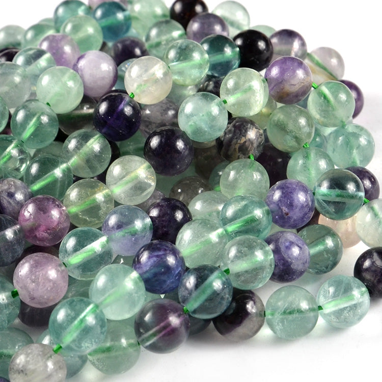 Natural Fluorite Round Beads Energy Gemstone Loose Beads For DIY Jewelry Making Design AAA Quality