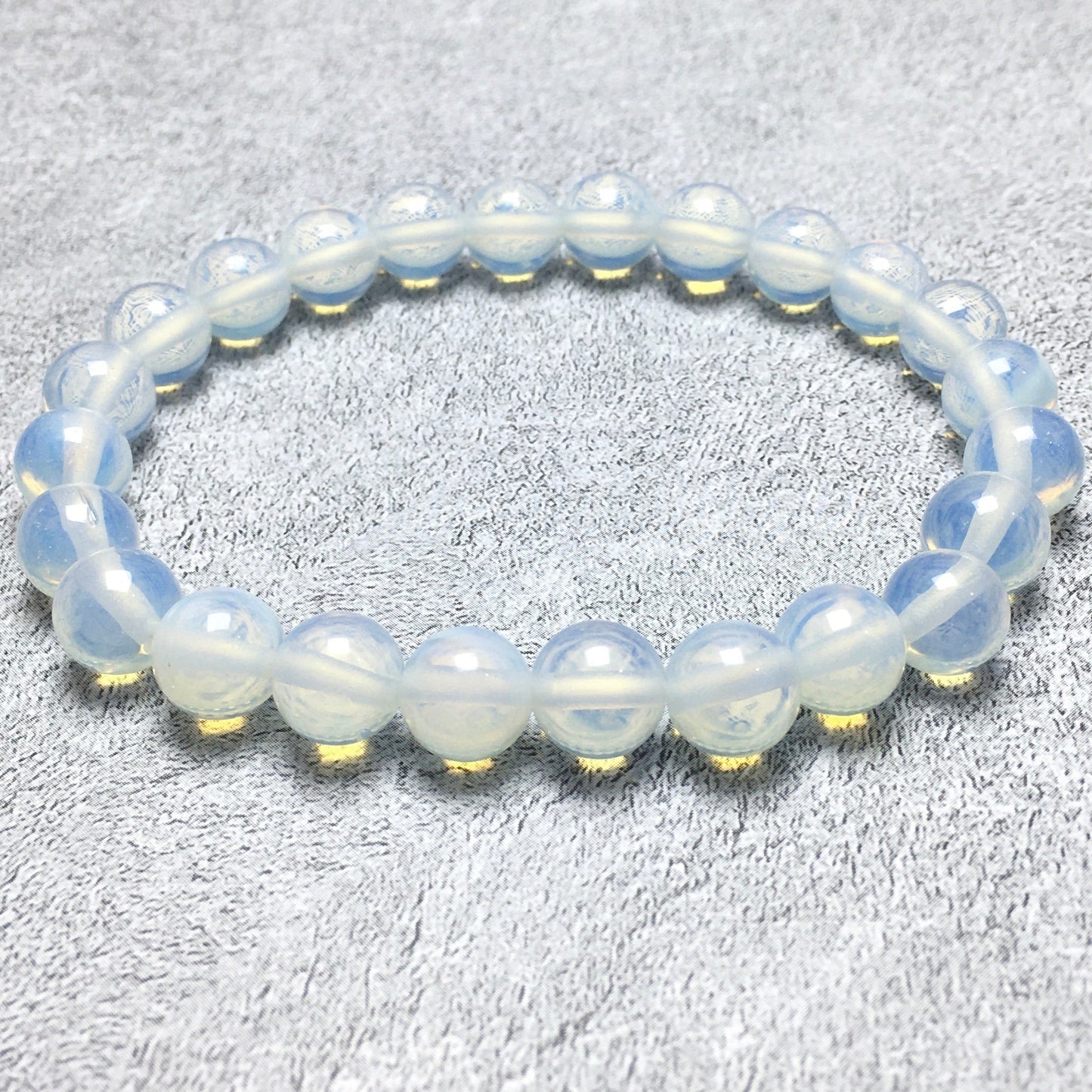 Natural Opalite Gemstone Beads Handmade Stretchy Bracelet