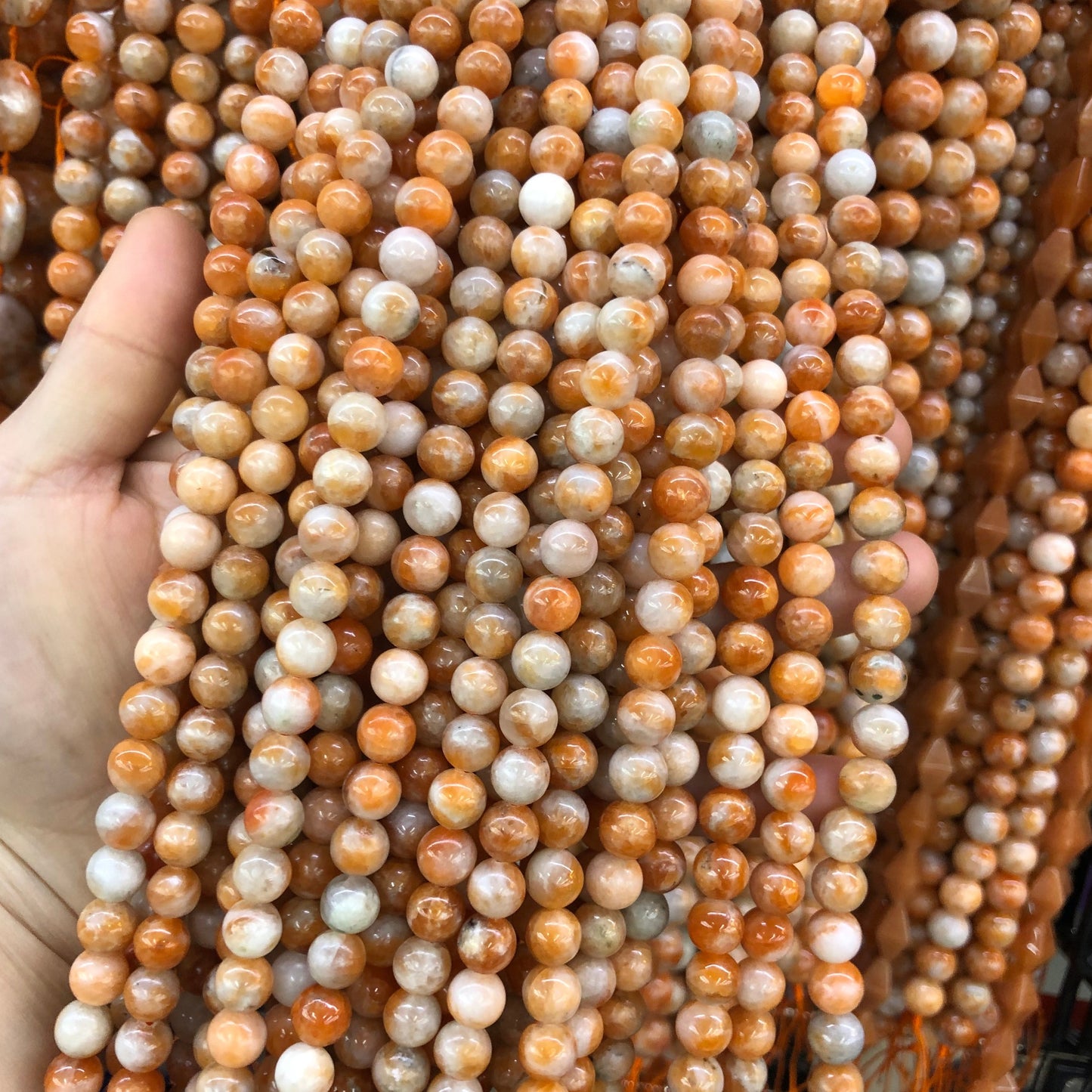 Natural Orange calcite Round Smooth beads Energy Healing Gemstone Loose Beads for DIY Jewelry Making Design AAAAA Quality 6mm 8mm 10mm 12mm