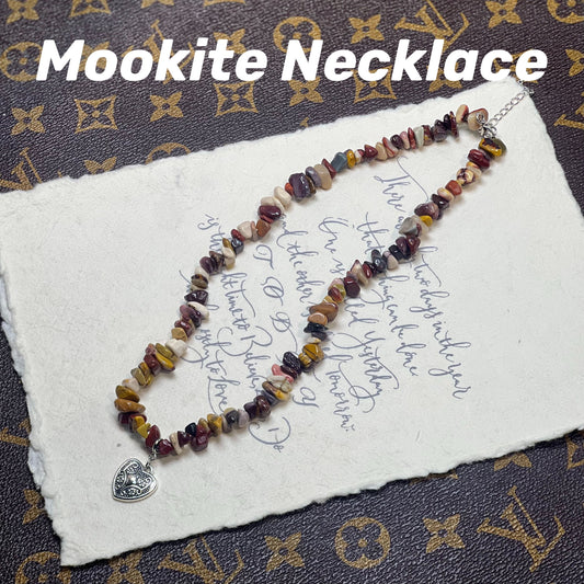 Natural Mookaite Chips Necklace 16 inches Ajustable