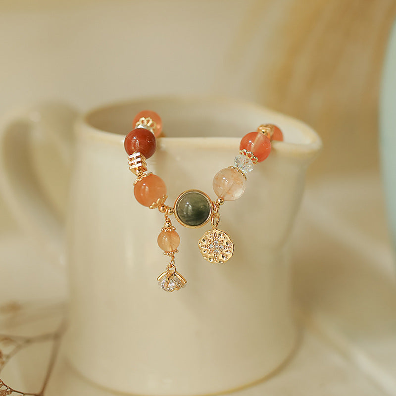 Natural Multi Rutilated Quartz Design Bracelet -vsl738