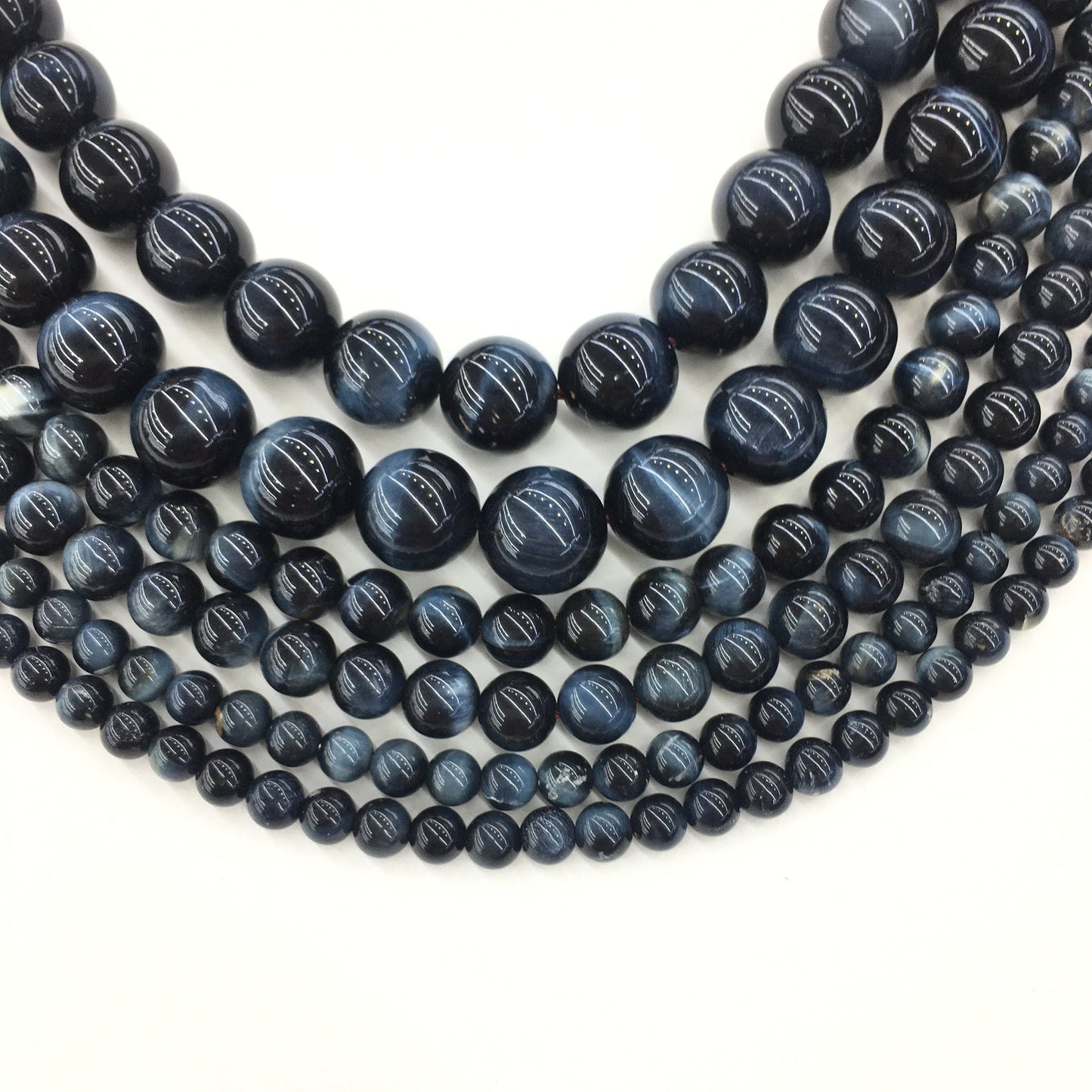 Natural Blue Tiger Eye Round Beads Energy Gemstone Loose Bead For DIY Jewelry Making Design AAAAA Quality