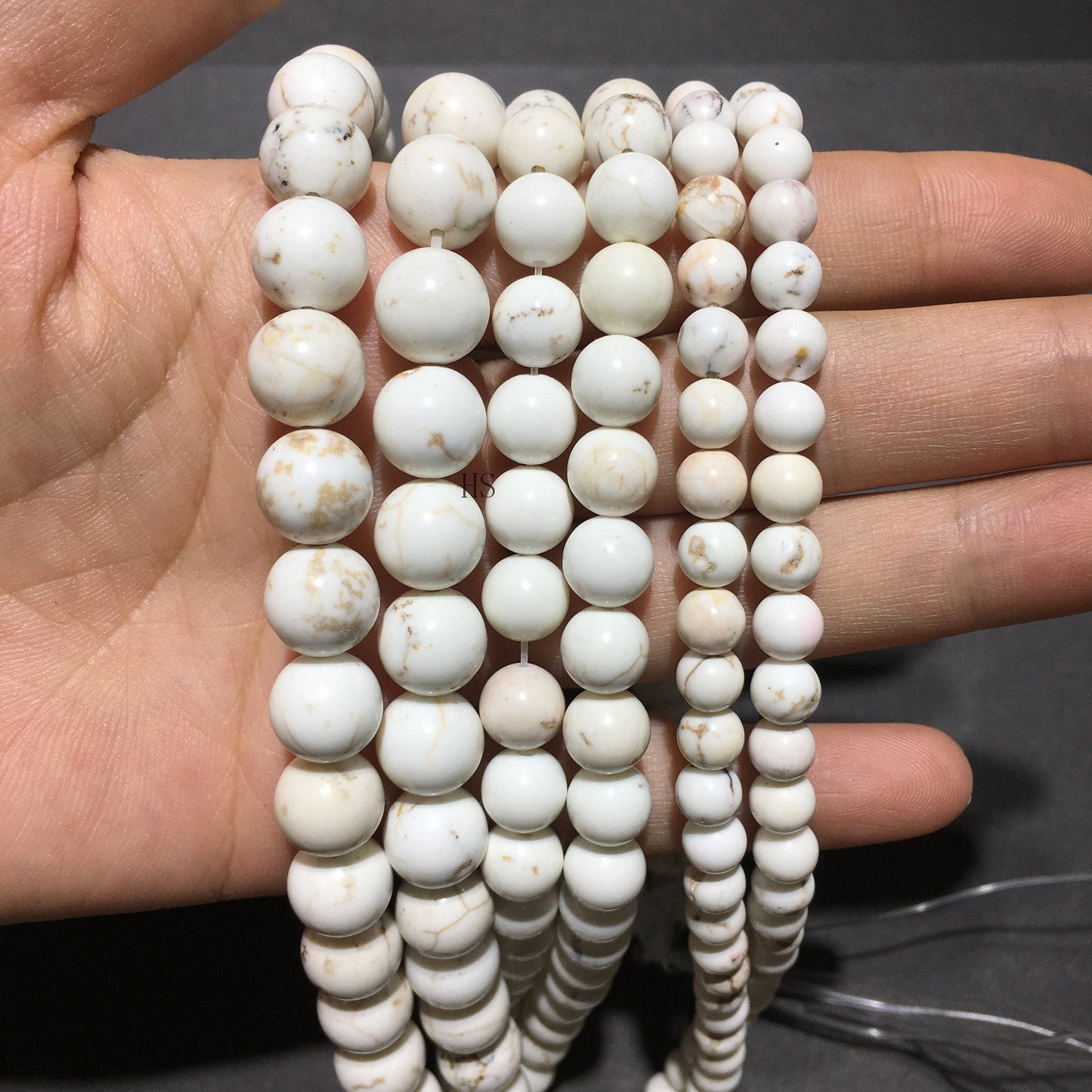 Natural White Turquoise Stone Round Beads Healing Gemstone Loose Beads DIY Jewelry Making for  AAA Quality 4mm 6mm 8mm 10mm