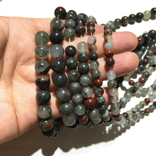 Natural Africa Bloodstone Beads Healing Gemstone Loose Beads DIY Jewelry Making Design for AAA Quality 6mm 8mm 10mm 12mm