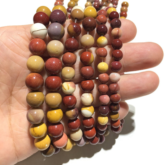 Natural Mookaite Beads Healing Energy Gemstone Loose Beads DIY Jewelry Making Design for  Necklace AAA Quality 4mm 6mm 8mm 10mm 12mm