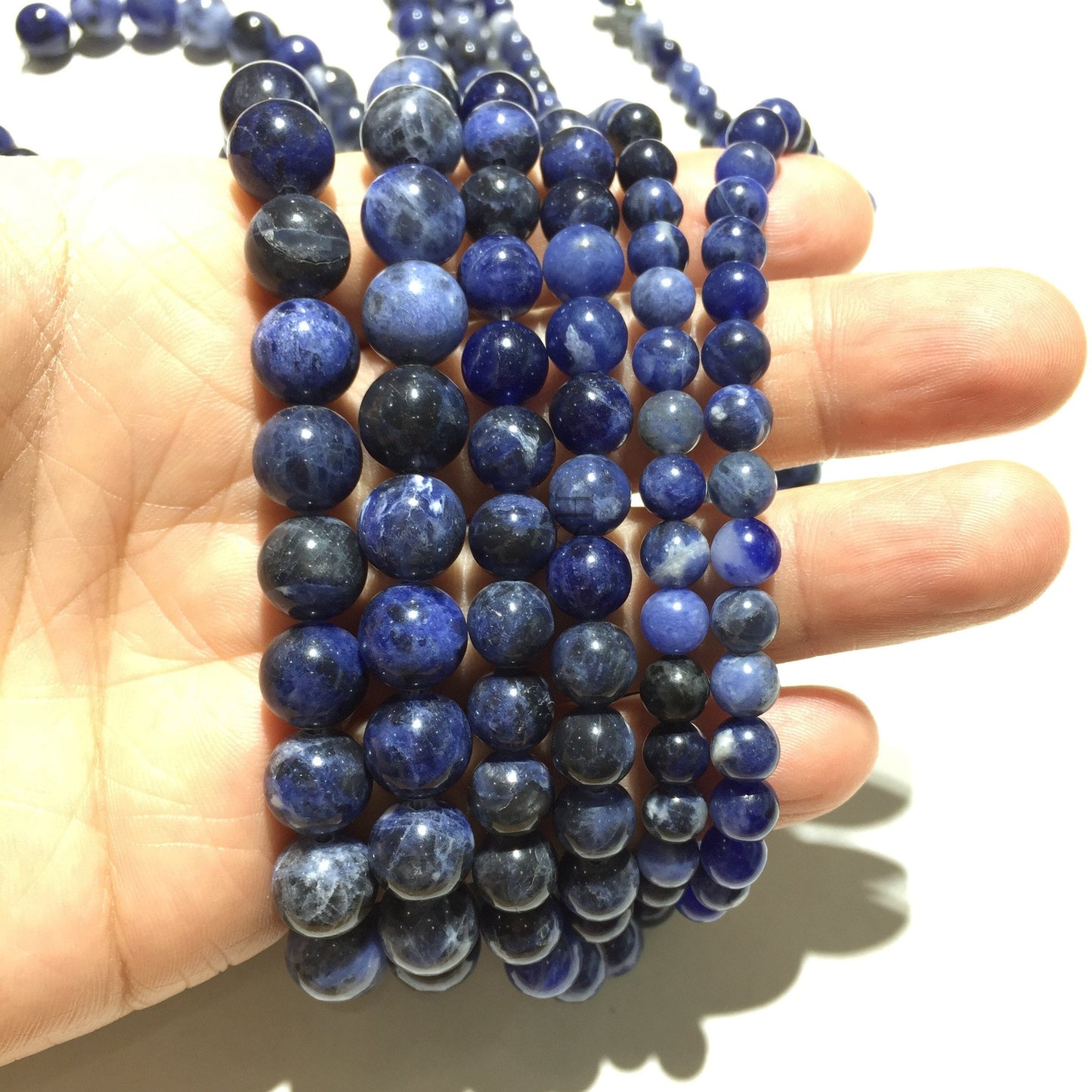 Natural Sodalite & Blue Jasper Round Beads Healing Gemstone Loose Beads DIY Jewelry Making for  AAA Quality 6mm 8mm 10mm