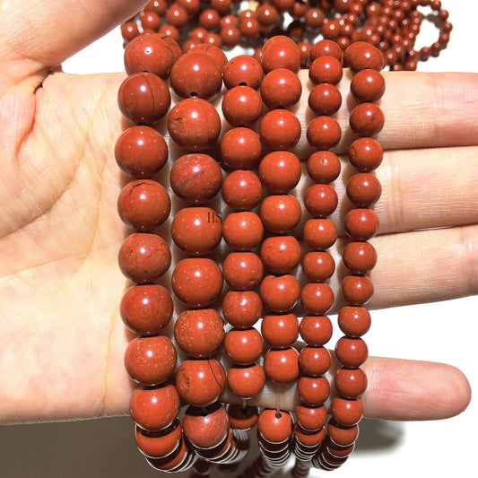 Natural Red Jasper Round Beads Healing Energy Gemstone Loose Bead DIY Jewelry Making for  AAA Quality 4mm 6mm 8mm 10mm 12mm