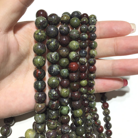 Natural Dragon Blood Stone Jasper Round Beads Healing Gemstone Loose Beads DIY Jewelry Making for  AAA Quality 4mm 6mm 8mm