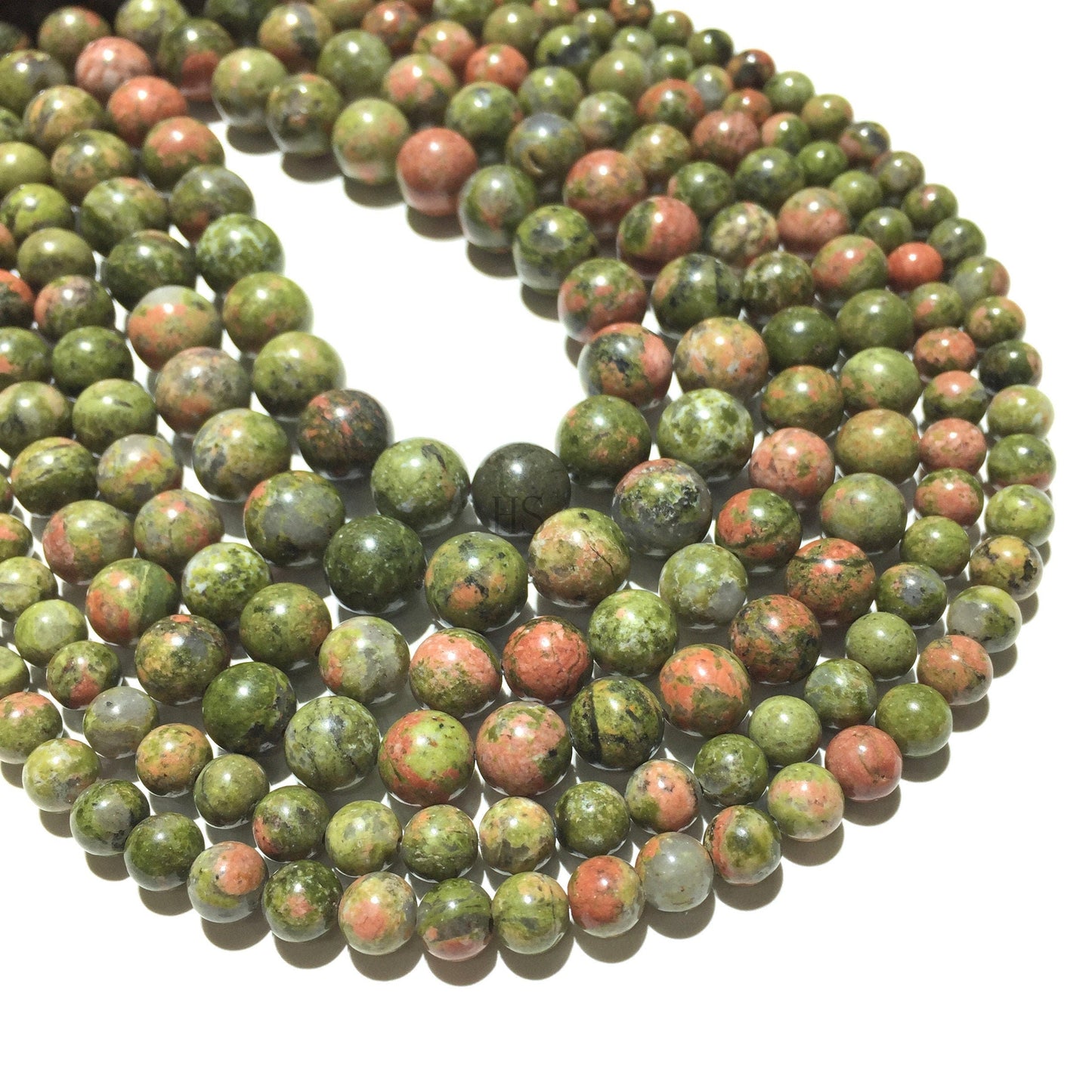 Unakite Jasper Natural Stone Healing Gemstone Loose Bead for DIY Jewelry Making Design AAA Quality