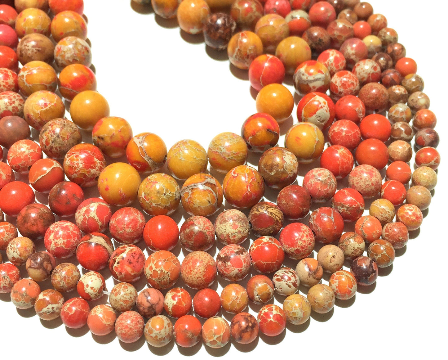 Natural Orange Imperial Sediment Jasper Round Beads Healing Gemstone Loose Bead DIY Jewelry Making AAA Quality 4mm 6mm 8mm