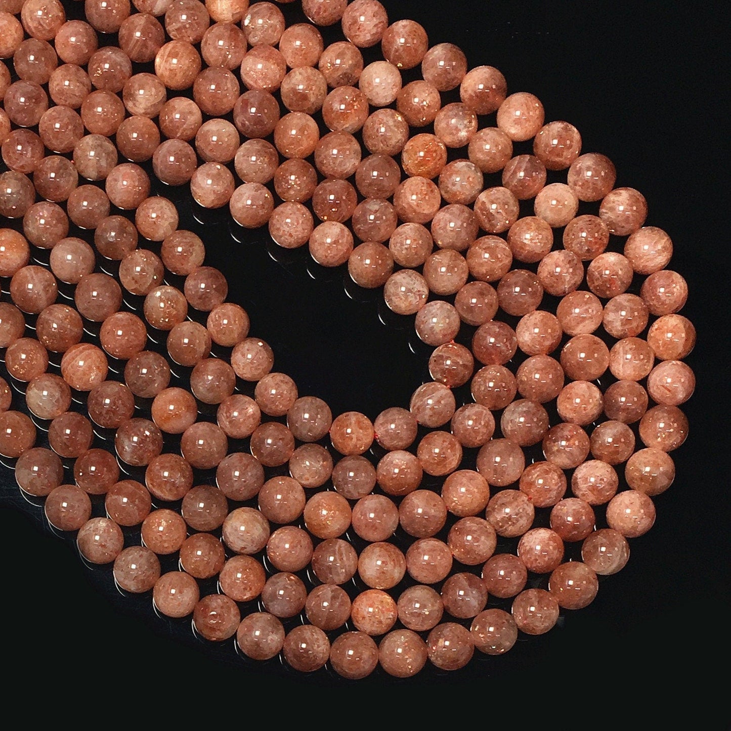 Natural Sunstone Round Beads Energy Gemstone Loose Beads DIY Jewelry Making Design for  AAAAA Quality 6mm 8mm 10mm