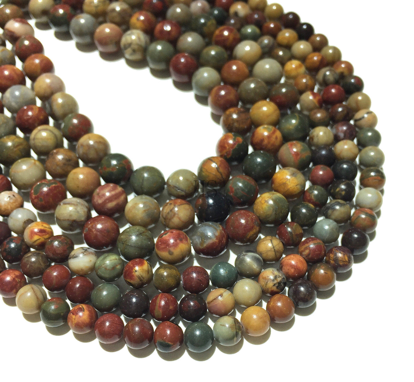 Natural Picasso Jasper Round Beads Healing Gemstone Loose Bead DIY Jewelry Making for AAA Quality 4mm 6mm 8mm 10mm 12mm