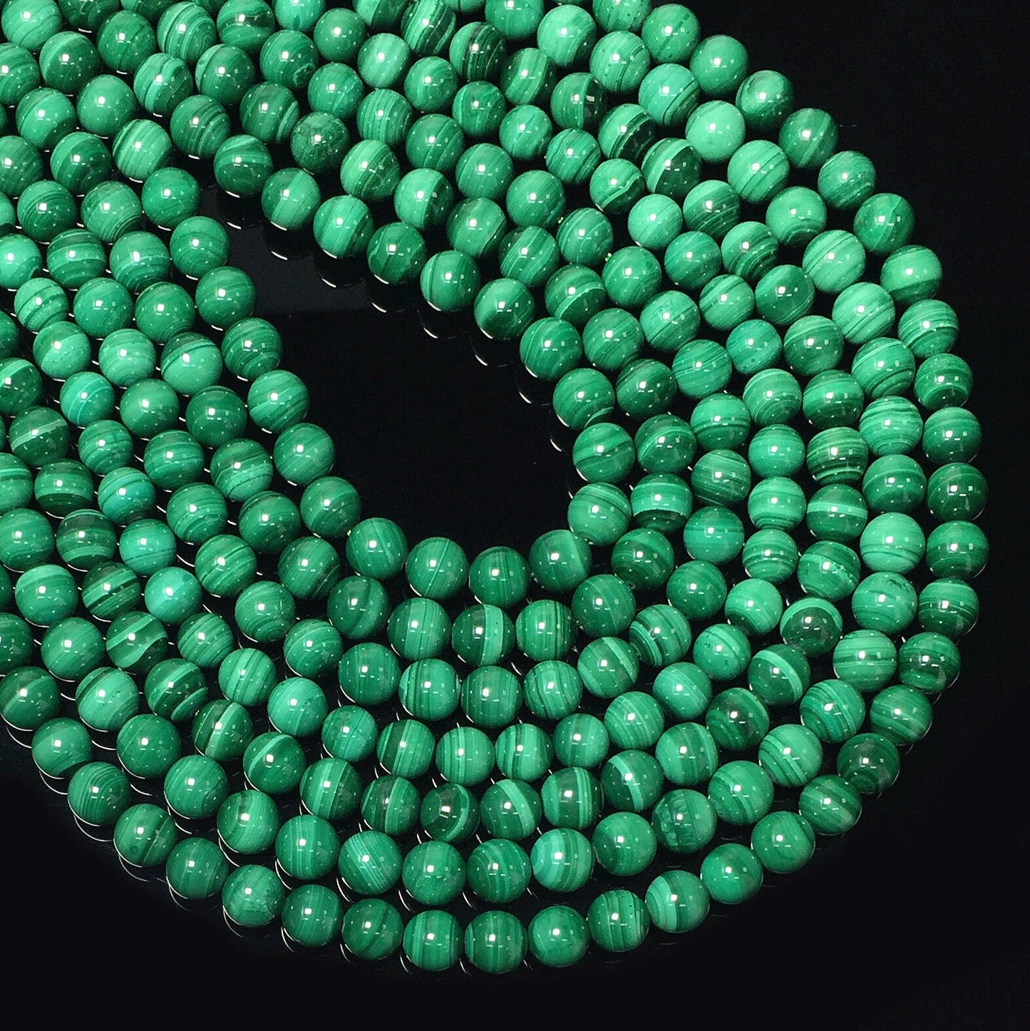 Natural Green Malachite Highly Polished Round Beads Energy Gemstone Loose Beads For DIY Jewelry Making Design AAAAA Best Quality