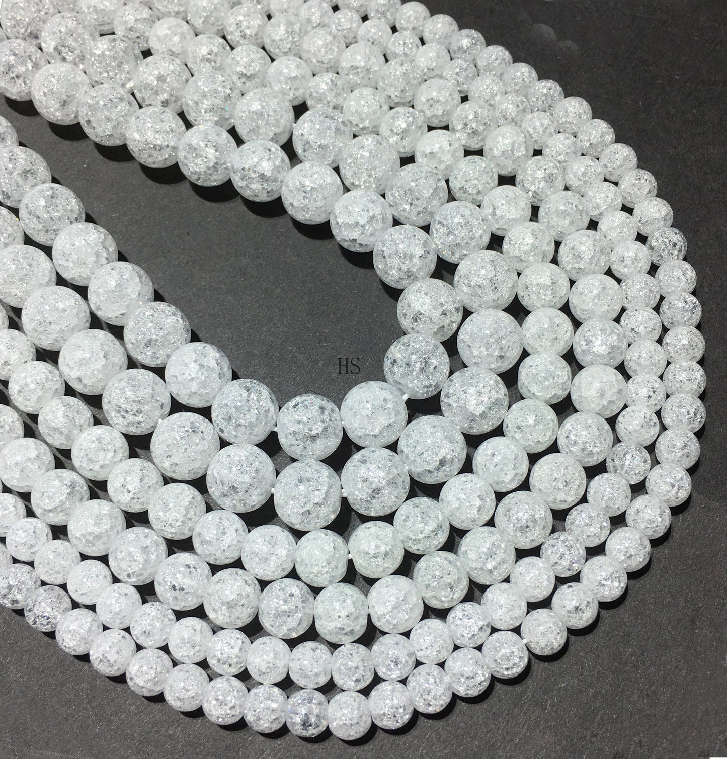 Crack Crystal Quartz Round Beads Loose Beads DIY Jewelry Making AAA Quality 4mm 6mm 8mm 10mm 12mm