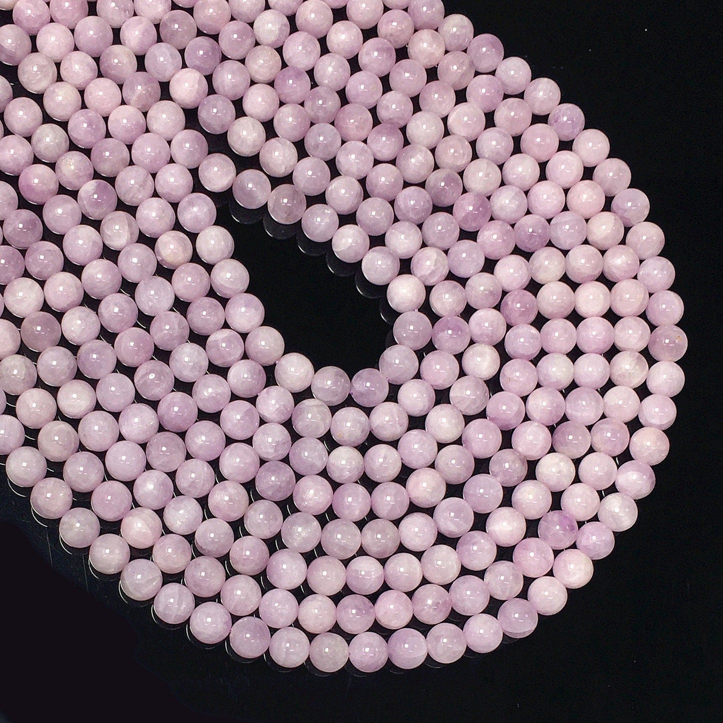 Natural Purple Kunzite Round Smooth Beads Healing Gemstone Loose Beads For DIY Jewelry Making AAAA Quality