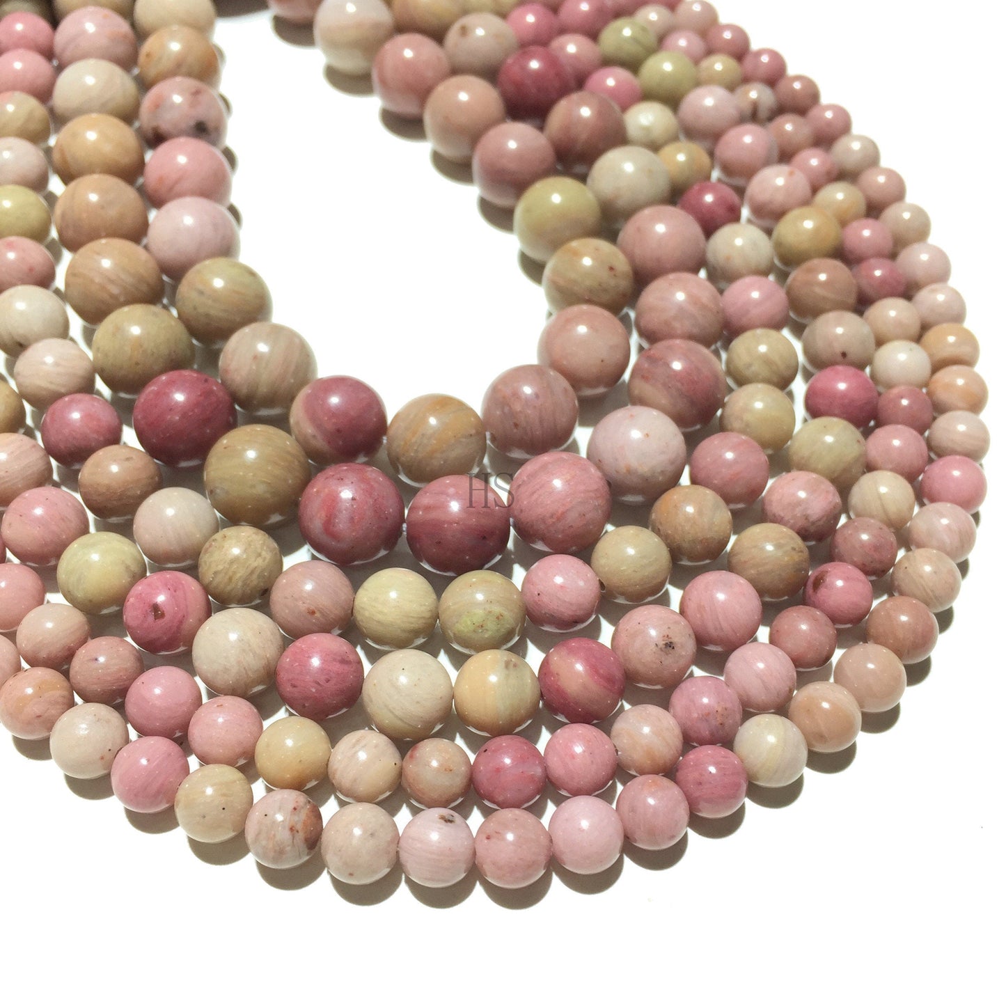 Natural Pink Rhodonite Jasper Round Beads HealingGemstone Loose Beads For DIY Jewelry Making AAA Quality 4mm 6mm 8mm 10mm