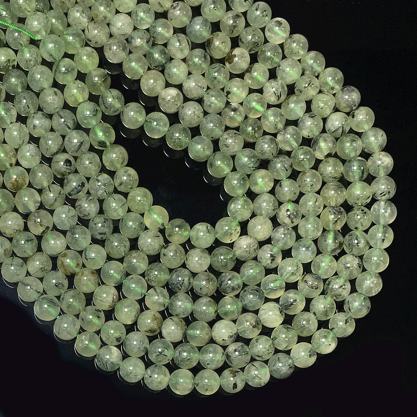 Natural Green Prehnite Round Beads Healing Energy Gemstone Loose Beads For DIY Jewelry Making AAA Quality 6mm 8mm 10mm