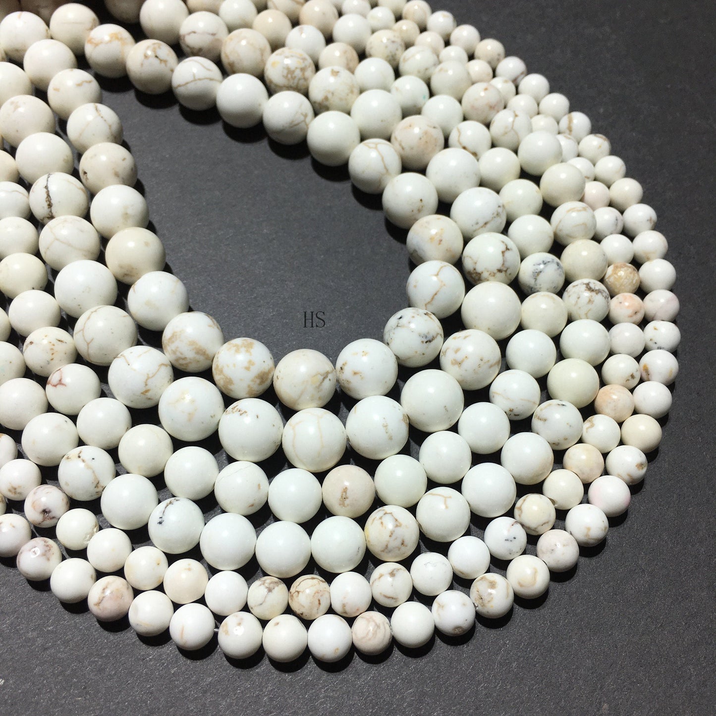 Natural White Turquoise Stone Round Beads Healing Gemstone Loose Beads DIY Jewelry Making for  AAA Quality 4mm 6mm 8mm 10mm