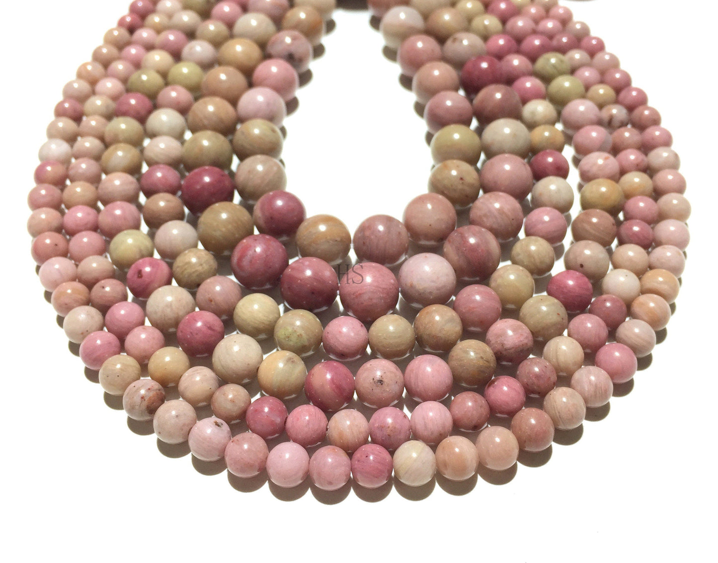 Natural Pink Rhodonite Jasper Round Beads HealingGemstone Loose Beads For DIY Jewelry Making AAA Quality 4mm 6mm 8mm 10mm