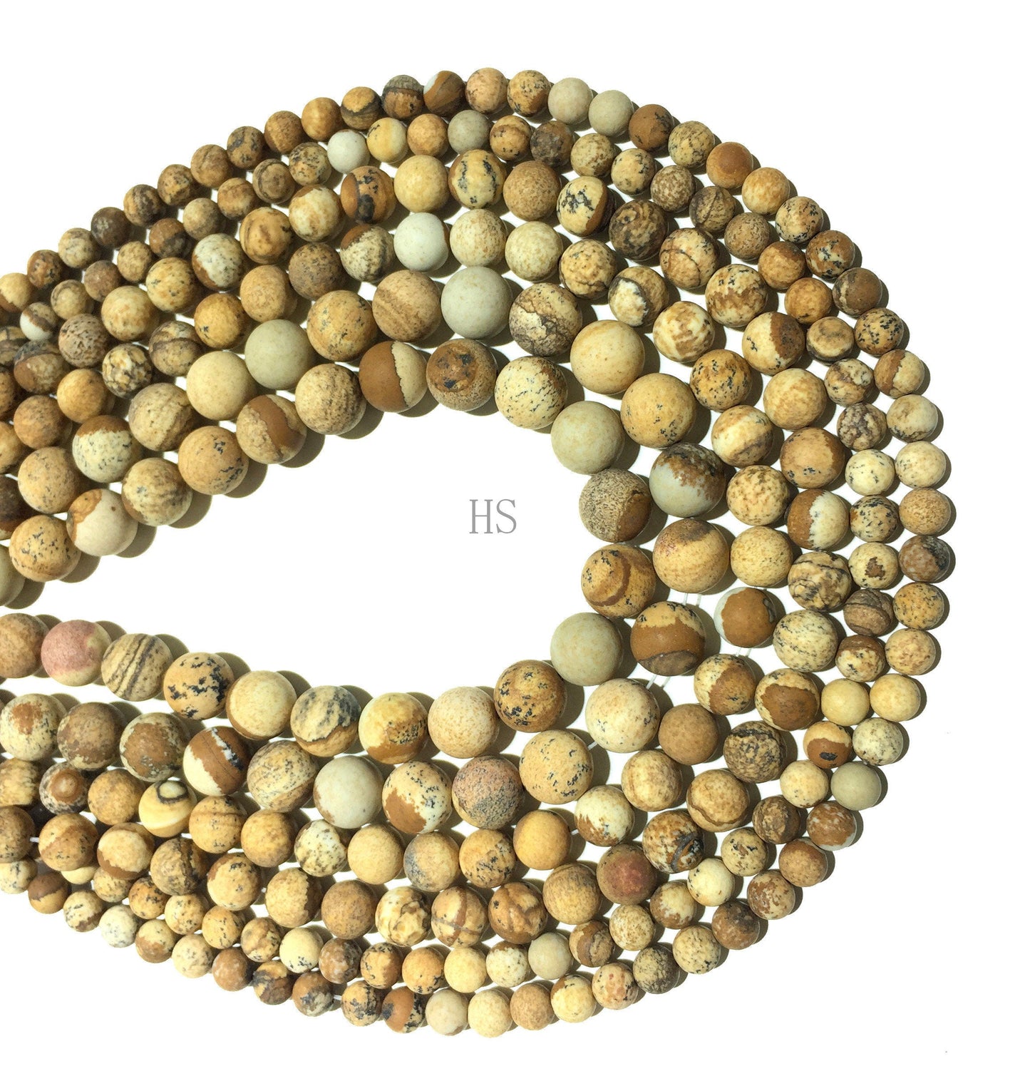 Natural Picture Jasper Matte Round beads Energy Gemstone Loose Bead DIY Jewelry Making Design for  AAA Quality 4mm 6mm 8mm 10mm 12mm