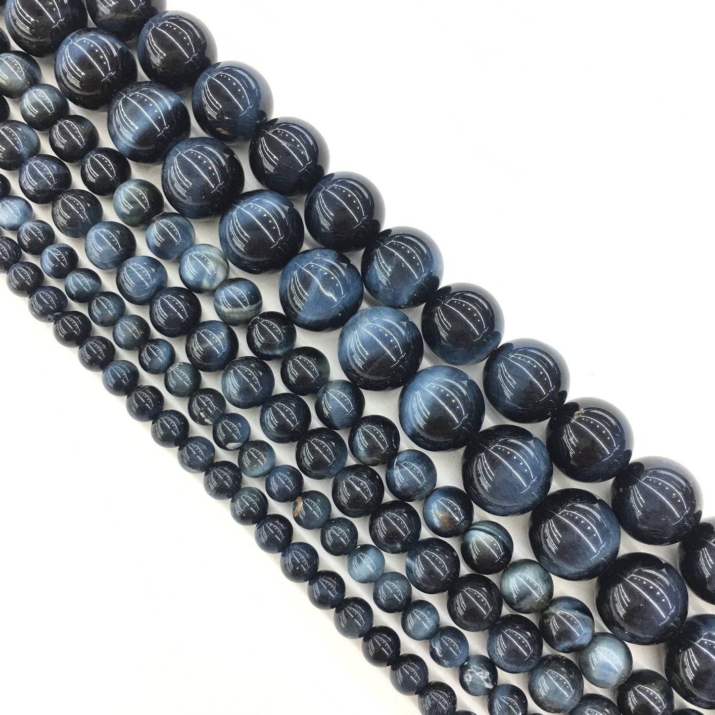 Natural Blue Tiger Eye Round Beads Energy Gemstone Loose Bead For DIY Jewelry Making Design AAAAA Quality