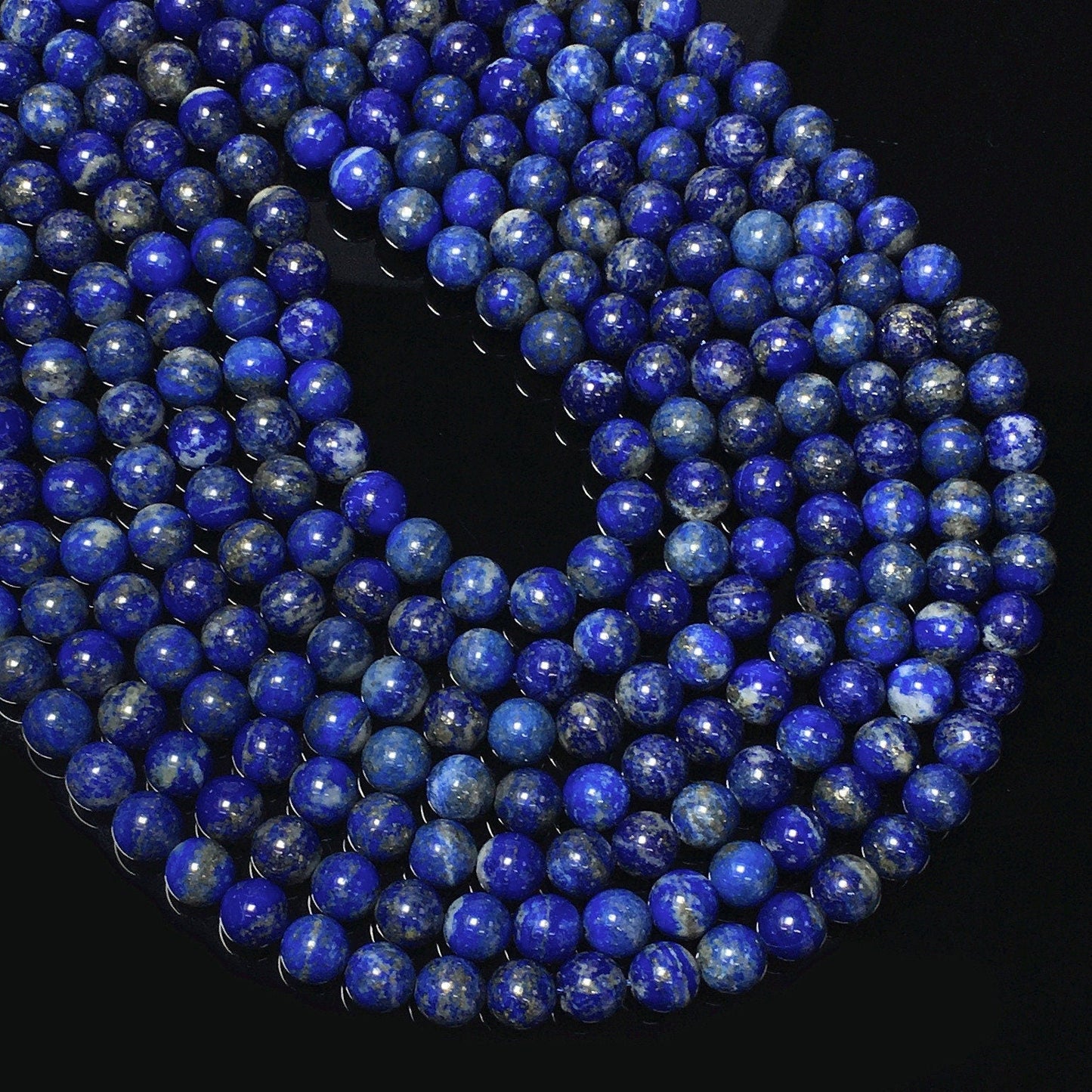 Natural Blue Lapis Lazuli Round Beads Energy Gemstone Loose Bead For DIY Jewelry Making Design AAA Quality